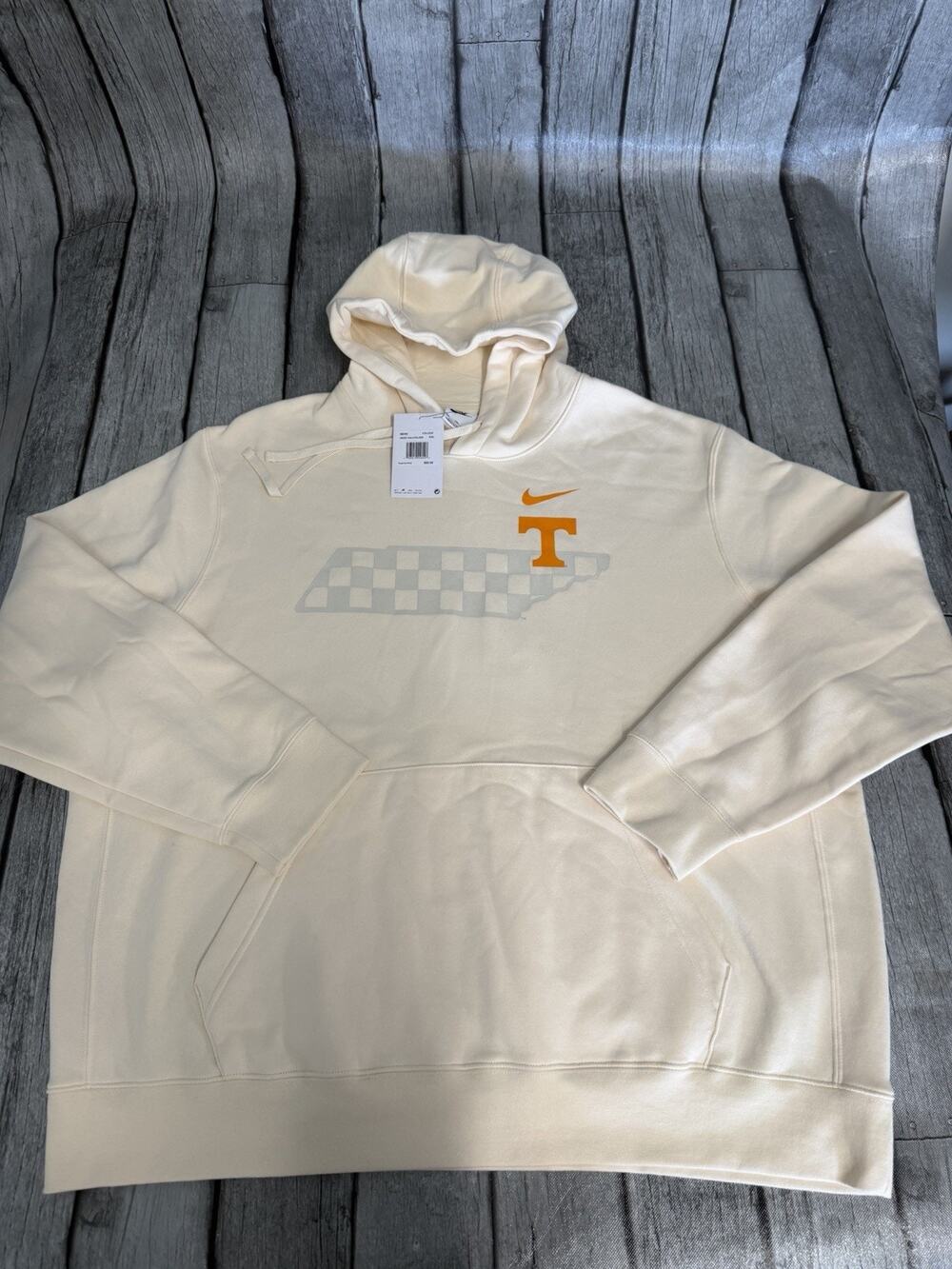 NWT Men’s Nike Tennessee Volunteers Natural Shadow State Hoodie Cream Sz XXL 2XL